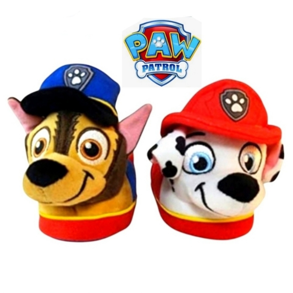 NEW Toddler Kid's Nickelodeon Paw Patrol Chase & Marshall Slippers